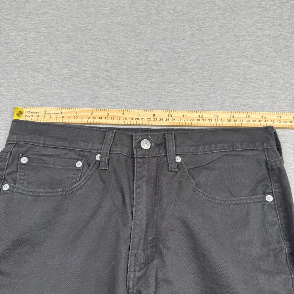 Levis 514 Straight Fit Pants Mens 32x32 Charcoal Gray Stretch 00514-1922
